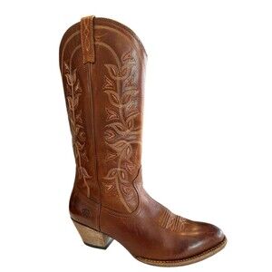 ARIAT Boots Western Desert Holly Womens Sz 10B Leather Brown 13" tall